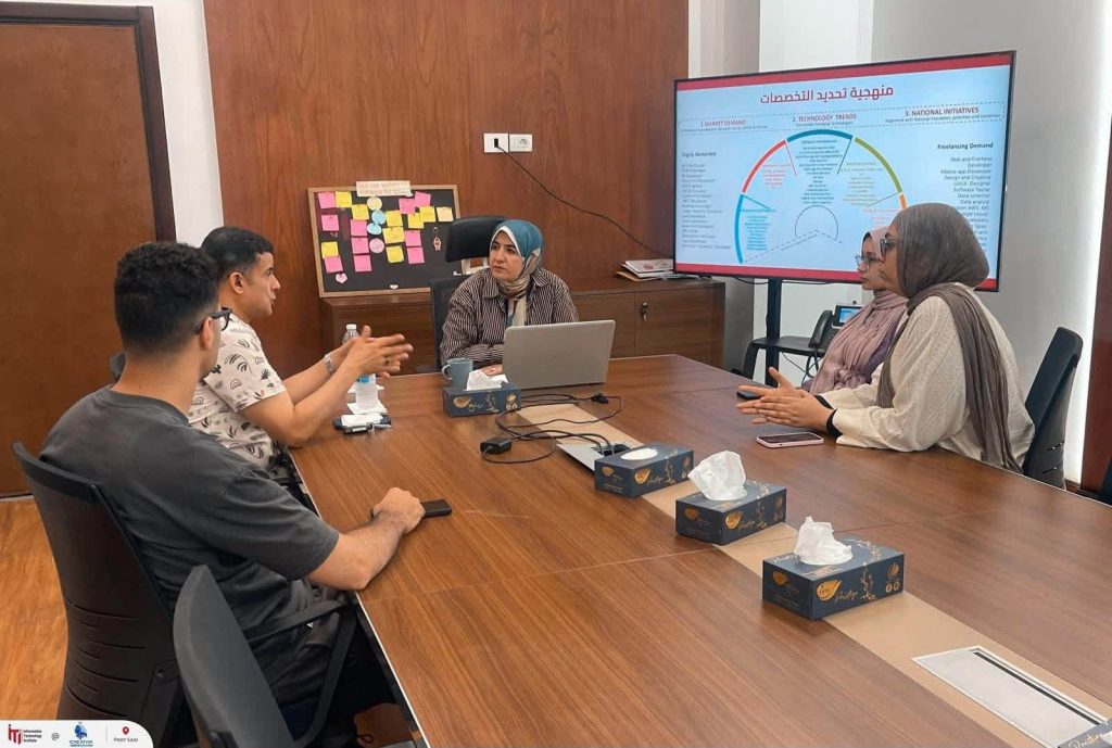اجتماع جامعة شرق بورسعيد الأهلية مع ITI وCreativa Port Said لتعزيز التعاون في المهارات الرقمية